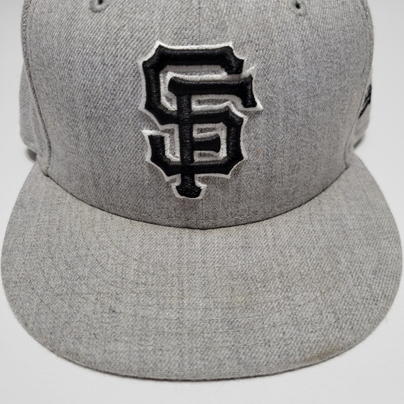 New Era 59FIFTY San Francisco Giants Gray Cap Hat 7 3/8 Pre Owned - Picture 6 of 8